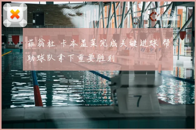 菲翁杜 卡本盖莱完成关键进球 帮助球队拿下重要胜利